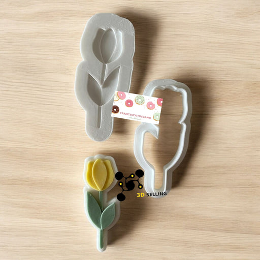 SELLING3D Casa, arredamento e bricolage:Articoli per cucina e bar:Accessori per pasticceria:Altro accessori per pasticceria Tulipano Mod2 Stampo in 3D