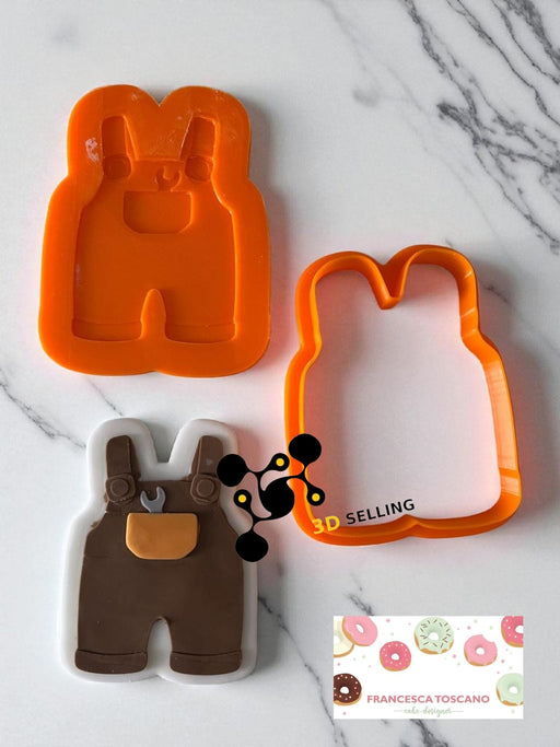 Selling3D Casa, arredamento e bricolage:Articoli per cucina e bar:Accessori per pasticceria:Altro accessori per pasticceria Tuta lavori cutter in 3d 8cm