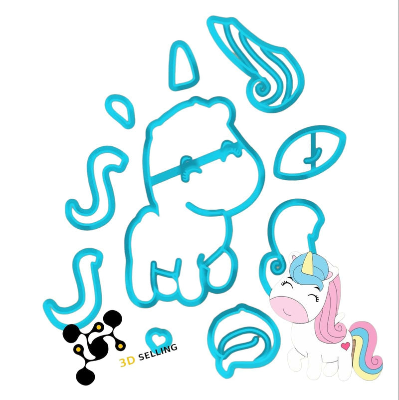 Unicorno scomponibile - 3d Selling