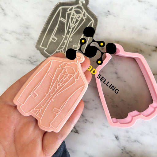 SELLING3D Casa, arredamento e bricolage:Articoli per cucina e bar:Accessori per pasticceria:Altro accessori per pasticceria Vestito sposo in rilievo