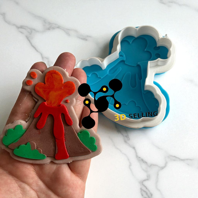 Vulcano Stampo in 3D 8cm - 3d Selling