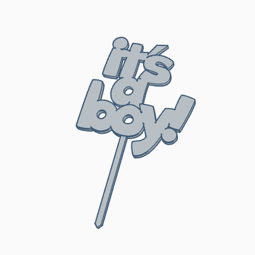 Cake topper its a boy baby shower evento festa - 3d Selling