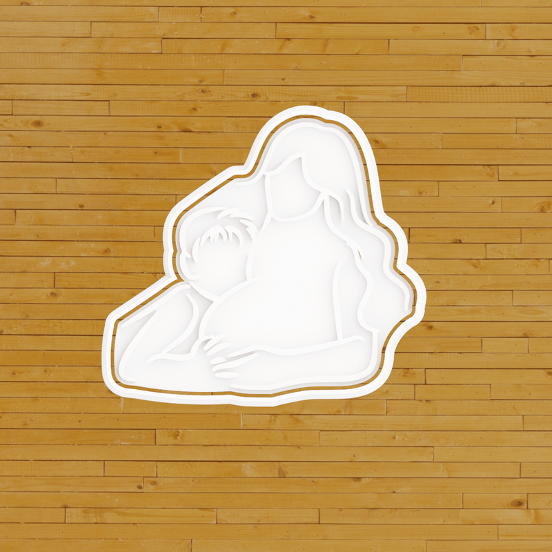 Cookie cutter Mamma con bimbo 8cm - 3d Selling