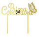 SELLING3D Casa, arredamento e bricolage:Articoli per cucina e bar:Accessori per pasticceria:Decorazioni torte e topper:Cake topper Oro Cake Topper La Mia Prima Comunione Plexiglass Specchiato