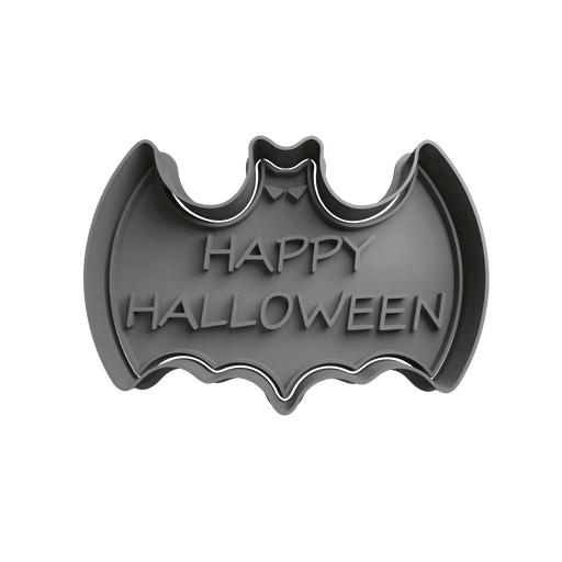 Selling3D Casa, arredamento e bricolage:Articoli per cucina e bar:Accessori per pasticceria:Decorazioni torte e topper:Cake topper Pipistrello Happy Halloween 8cm