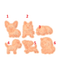 Selling3D Casa, arredamento e bricolage:Articoli per cucina e bar:Accessori per pasticceria:Formine e stampi per biscotti 1 Cagnolini cani set cookie cutter set formina tagliabiscotti