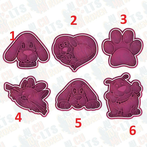 Selling3D Casa, arredamento e bricolage:Articoli per cucina e bar:Accessori per pasticceria:Formine e stampi per biscotti 1 Cane clifford set 6 pezzi cookie cutter formina tagliabiscotti o PDZ