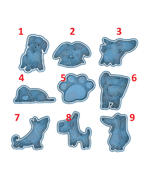 Selling3D Casa, arredamento e bricolage:Articoli per cucina e bar:Accessori per pasticceria:Formine e stampi per biscotti 1 Cani set cagnolino cookie cutter set formina tagliabiscotti