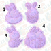 Selling3D Casa, arredamento e bricolage:Articoli per cucina e bar:Accessori per pasticceria:Formine e stampi per biscotti 1 Coniglietti di Pasqua set 4 pezzi cookie cutter formina tagliabiscotti