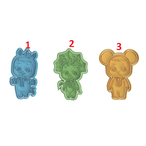 Selling3D Casa, arredamento e bricolage:Articoli per cucina e bar:Accessori per pasticceria:Formine e stampi per biscotti 1 Cry Babies set 3 pezzi cookie cutter formina tagliabiscotti cake design 8CM
