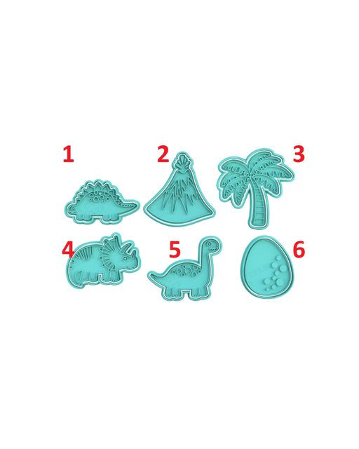 Selling3D Casa, arredamento e bricolage:Articoli per cucina e bar:Accessori per pasticceria:Formine e stampi per biscotti 1 Dinosauri Baby dino set cookie cutter set formina tagliabiscotti