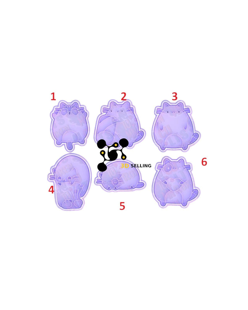 Gattini set 6 pezzi cookie cutter formina tagliabiscotti gatti - 3d Selling