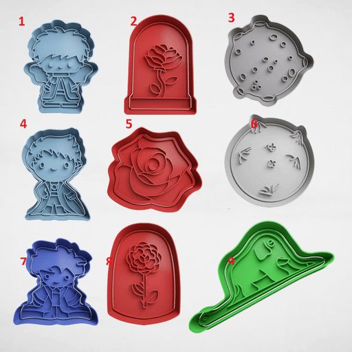 Selling3D Casa, arredamento e bricolage:Articoli per cucina e bar:Accessori per pasticceria:Formine e stampi per biscotti 1 Il piccolo principe set cookie cutter formina tagliabiscotti 9 pezzi