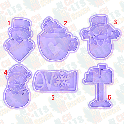 Selling3D Casa, arredamento e bricolage:Articoli per cucina e bar:Accessori per pasticceria:Formine e stampi per biscotti 1 inverno di cuori set san Valentino cookie cutter formina tagliabiscotti