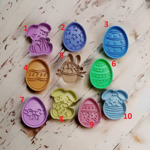 Selling3D Casa, arredamento e bricolage:Articoli per cucina e bar:Accessori per pasticceria:Formine e stampi per biscotti 1 Pasqua tema set 10 pezzi cookie cutter formina tagliabiscotti cake design