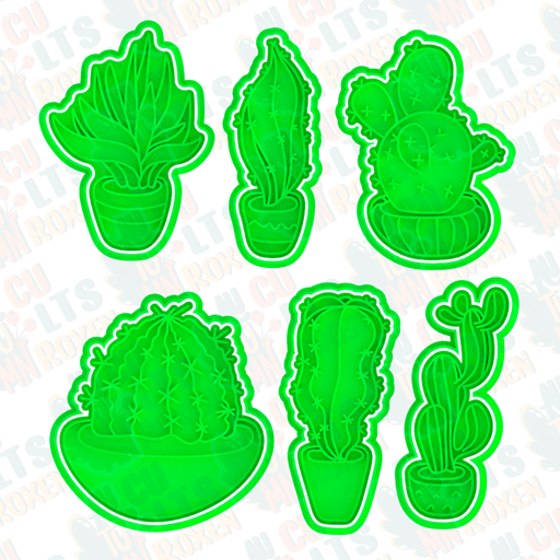 Selling3d Casa, arredamento e bricolage:Articoli per cucina e bar:Accessori per pasticceria:Formine e stampi per biscotti 1 Pezzo Cactus piante Set cookie cutter formina tagliabiscotti compleanni feste