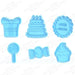 Selling3d Casa, arredamento e bricolage:Articoli per cucina e bar:Accessori per pasticceria:Formine e stampi per biscotti 1 Pezzo Compleanno Set cookie cutter formina tagliabiscotti compleanni feste