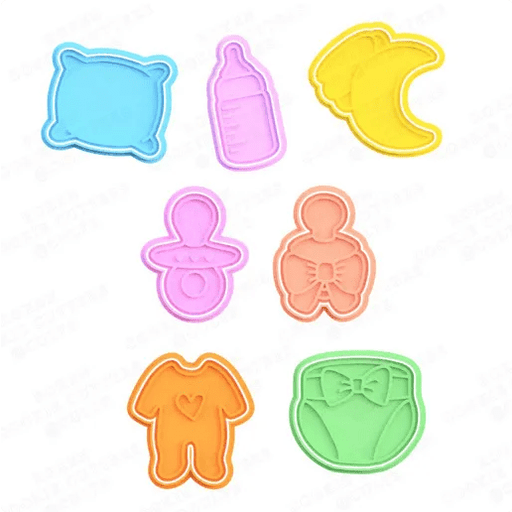 selling3d Casa, arredamento e bricolage:Articoli per cucina e bar:Accessori per pasticceria:Formine e stampi per biscotti 1 pezzo Formina tagliabiscotti Baby Showe babyshower set cookie cutter pasta di zucchero
