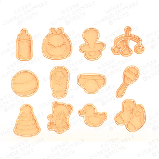 selling3d Casa, arredamento e bricolage:Articoli per cucina e bar:Accessori per pasticceria:Formine e stampi per biscotti 1 pezzo Formina tagliabiscotti Baby shower babyshow  set cookie cutter pasta di zucchero
