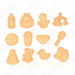 selling3d Casa, arredamento e bricolage:Articoli per cucina e bar:Accessori per pasticceria:Formine e stampi per biscotti 1 pezzo Formina tagliabiscotti Baby shower babyshow  set cookie cutter pasta di zucchero