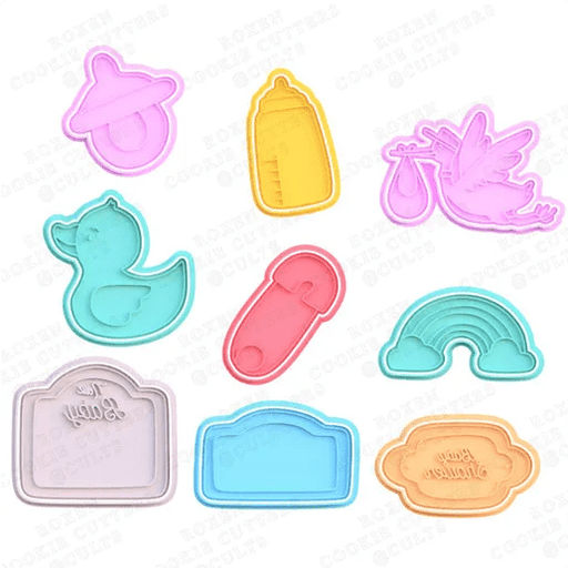 selling3d Casa, arredamento e bricolage:Articoli per cucina e bar:Accessori per pasticceria:Formine e stampi per biscotti 1 pezzo Formina tagliabiscotti Baby shower babyshowe set cookie cutter pasta di zucchero