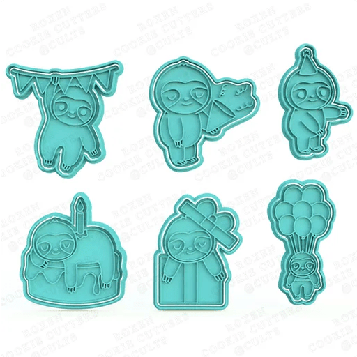 selling3d Casa, arredamento e bricolage:Articoli per cucina e bar:Accessori per pasticceria:Formine e stampi per biscotti 1 pezzo Formina tagliabiscotti Bradipo  set cookie cutter pasta di zucchero