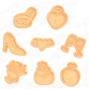 Formina tagliabiscotti Matrimonio Wedding set cookie cutter pasta di zucchero - 3d Selling