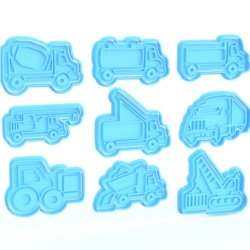 selling3d Casa, arredamento e bricolage:Articoli per cucina e bar:Accessori per pasticceria:Formine e stampi per biscotti 1 pezzo Formina tagliabiscotti Trasporti camion set cookie cutter pasta di zucchero