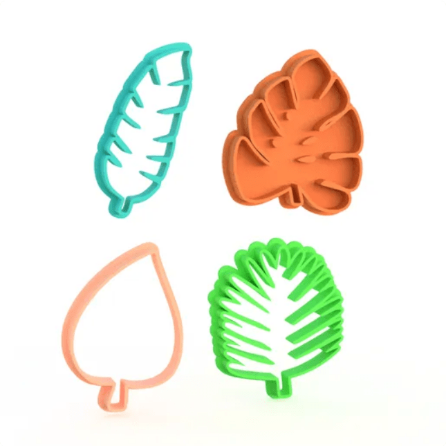 Formina tagliabiscottidi Foglie palme set di cookie cutter - 3d Selling