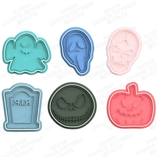 Selling3D Casa, arredamento e bricolage:Articoli per cucina e bar:Accessori per pasticceria:Formine e stampi per biscotti 1 Pezzo Formina tagliabiscottidi Halloween set di cookie cutter horror