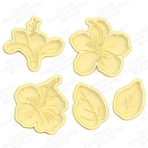Selling3d Casa, arredamento e bricolage:Articoli per cucina e bar:Accessori per pasticceria:Formine e stampi per biscotti 1 Pezzo Ibisco fiori fiore Set cookie cutter formina tagliabiscotti compleanni feste