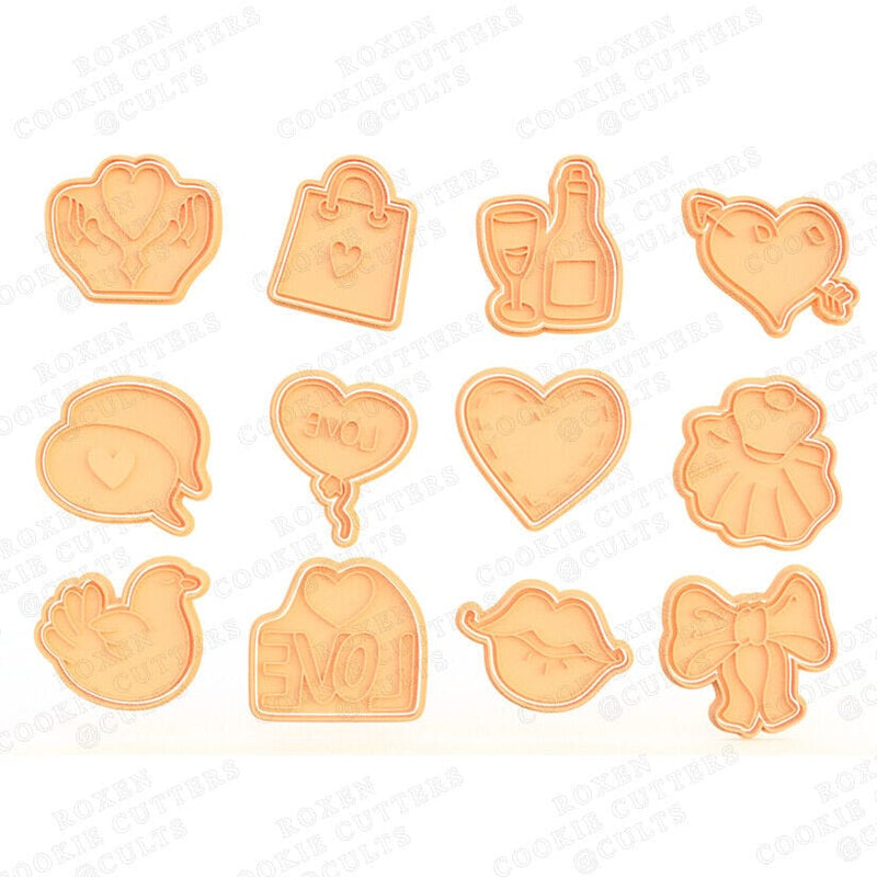 Matrimonio Set cookie cutter formina tagliabiscotti compleanni feste - 3d Selling