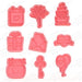 Selling3d Casa, arredamento e bricolage:Articoli per cucina e bar:Accessori per pasticceria:Formine e stampi per biscotti 1 Pezzo Matrimonio Set cookie cutter formina tagliabiscotti compleanni feste
