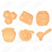 Selling3d Casa, arredamento e bricolage:Articoli per cucina e bar:Accessori per pasticceria:Formine e stampi per biscotti 1 Pezzo Miele tema Set cookie cutter formina tagliabiscotti compleanni feste