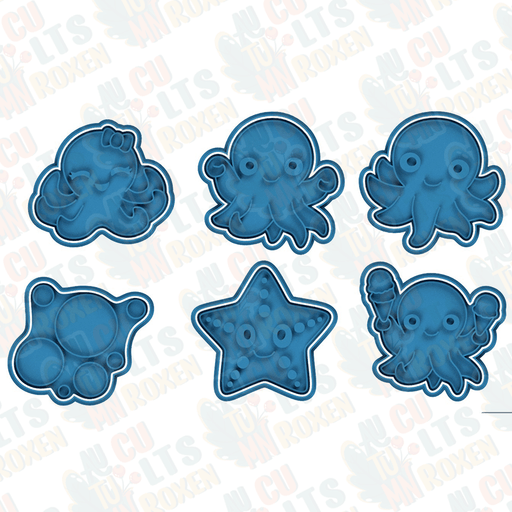 Selling3d Casa, arredamento e bricolage:Articoli per cucina e bar:Accessori per pasticceria:Formine e stampi per biscotti 1 Pezzo Polpo Set cookie cutter formina tagliabiscotti compleanni feste