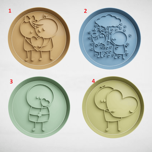 Selling3D Casa, arredamento e bricolage:Articoli per cucina e bar:Accessori per pasticceria:Formine e stampi per biscotti 1 San Valentino fidanzatini set Cookie cutter formina tagliabiscotti frolla e pdz