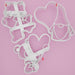 Selling3D Casa, arredamento e bricolage:Articoli per cucina e bar:Accessori per pasticceria:Formine e stampi per biscotti 1 San Valentino set cookie cutter formina tagliabiscotti