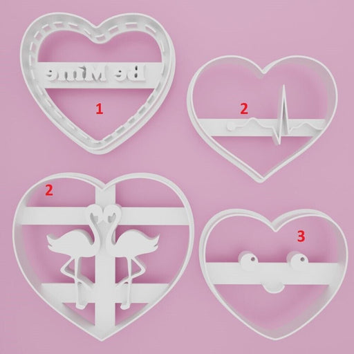 Selling3D Casa, arredamento e bricolage:Articoli per cucina e bar:Accessori per pasticceria:Formine e stampi per biscotti 1 San Valentino set cookie cutter formina tagliabiscotti