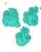 Selling3D Casa, arredamento e bricolage:Articoli per cucina e bar:Accessori per pasticceria:Formine e stampi per biscotti 1 Set Bradipo mare cookie cutter set formina tagliabiscotti