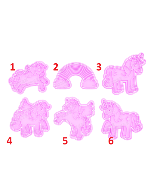 Selling3D Casa, arredamento e bricolage:Articoli per cucina e bar:Accessori per pasticceria:Formine e stampi per biscotti 1 Set Unicorni Principesse cookie cutter set formina tagliabiscotti