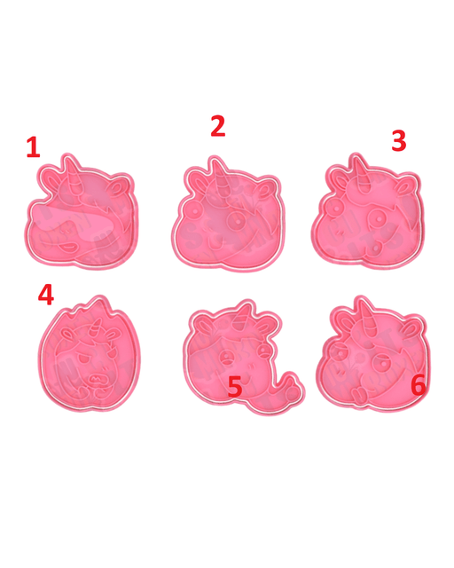 Selling3D Casa, arredamento e bricolage:Articoli per cucina e bar:Accessori per pasticceria:Formine e stampi per biscotti 1 Set Unicorni Principesse cookie cutter set formina tagliabiscotti