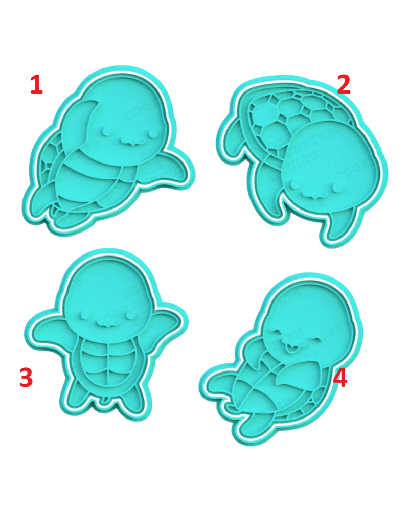 Tartaruga Baby cookie cutter set 4 pezzi formina tagliabiscotti - 3d Selling