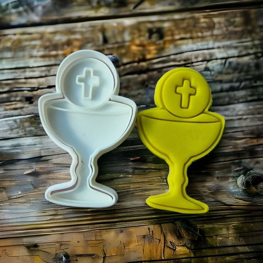 Selling3D Casa, arredamento e bricolage:Articoli per cucina e bar:Accessori per pasticceria:Formine e stampi per biscotti 8CM Calice prima comunione cookie cutter formina tagliabiscotti 8 cm