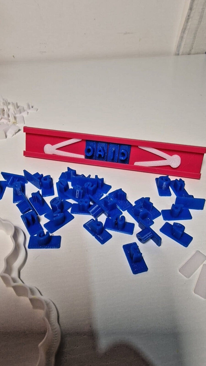 Alfabeto corsivo personalizzato stampo timbro cookie cutter e pasta di zucchero - 3d Selling