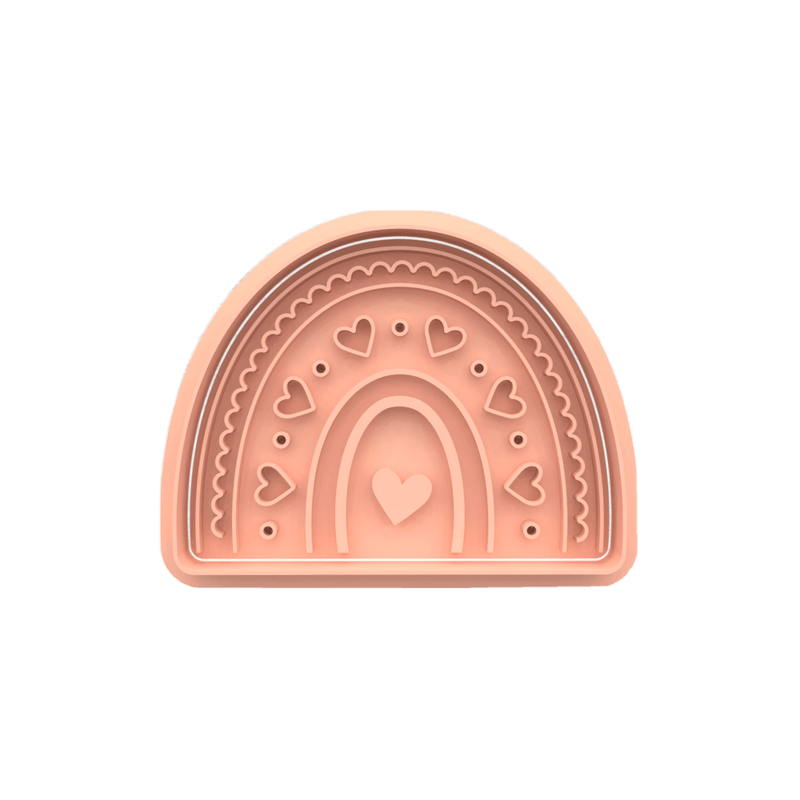 Arcobaleno con cuori idea San Valentino cookie cutter formina tagliabiscotti - 3d Selling