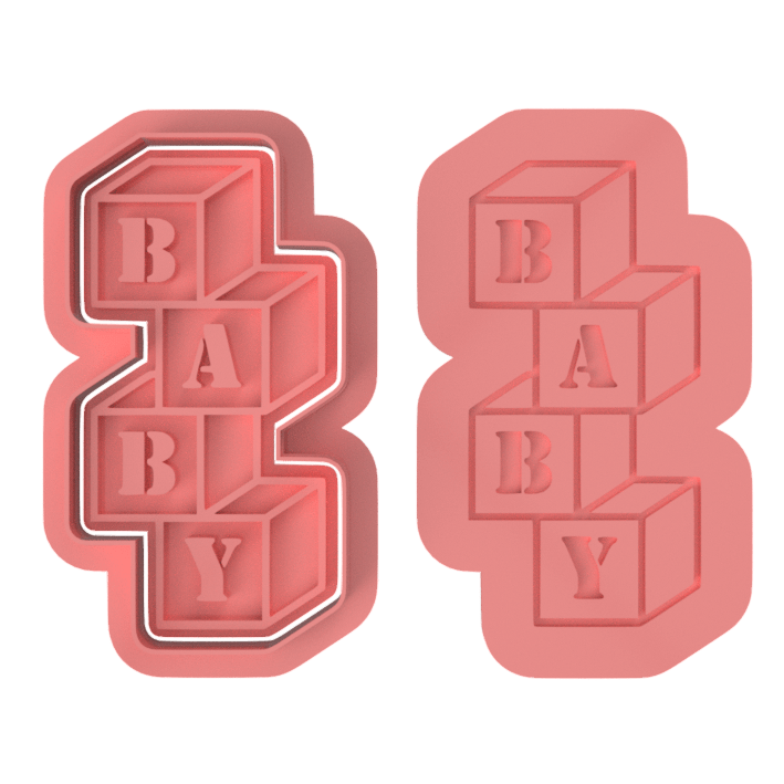 Baby timbro o embosser dadi cookie cutter formina tagliabiscotti o PDZ 9 CM - 3d Selling