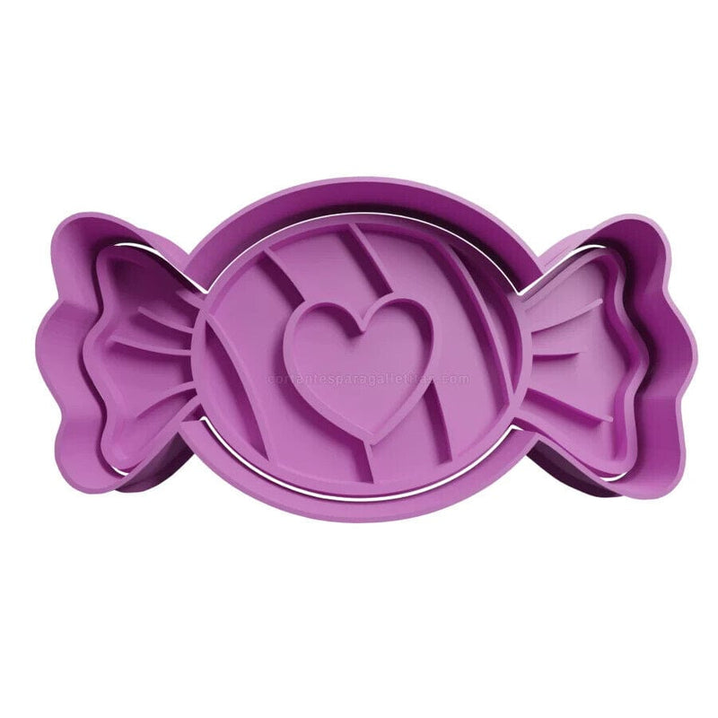 Caramella con cuore cookie cutter formina tagliabiscotti - 3d Selling