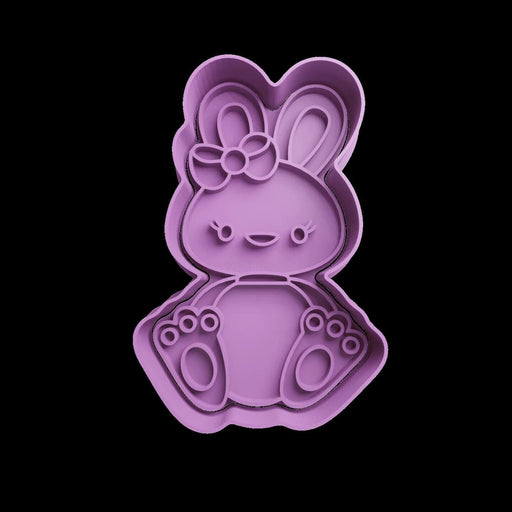 Selling3d Casa, arredamento e bricolage:Articoli per cucina e bar:Accessori per pasticceria:Formine e stampi per biscotti Con manico Coniglietta di Pasqua cookie cutter  formina tagliabiscotti con manico