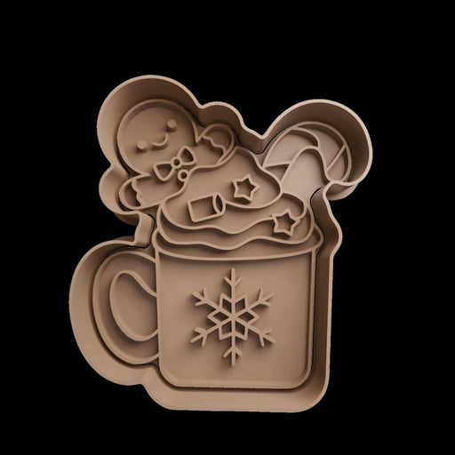 selling3d Casa, arredamento e bricolage:Articoli per cucina e bar:Accessori per pasticceria:Formine e stampi per biscotti Con Manico Gingerbread con tazza formina tagliabiscotti cookie cutter con manico