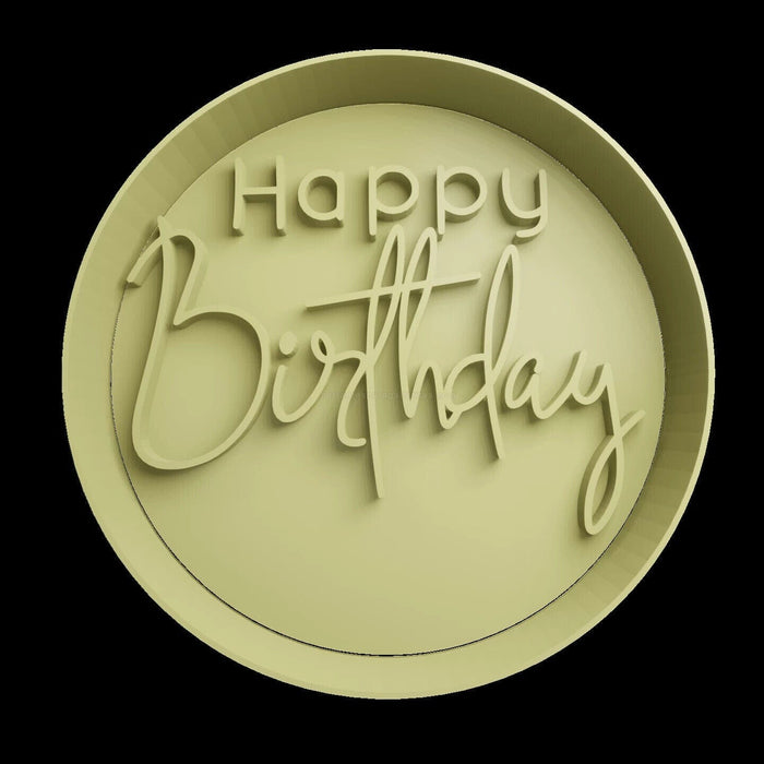 Selling3d Casa, arredamento e bricolage:Articoli per cucina e bar:Accessori per pasticceria:Formine e stampi per biscotti Con manico Happy birthday Cookie cutter formina tagliabiscotti per compleanni feste